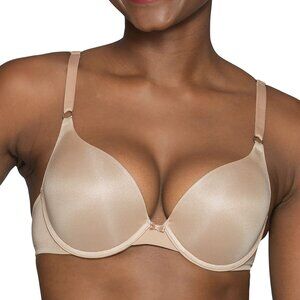 Vanity Fair Beige Push Up Bra 36B — Convertible Straps, Smooth Under Clothes